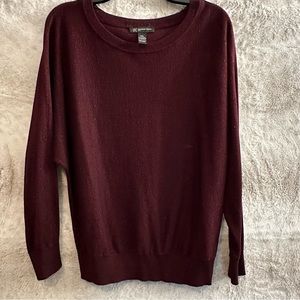 Women’s I.N.C. Burgundy Metallic Sweater, EUC, L